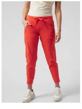 Athleta Bright Orange Trekkie Jogger Pants